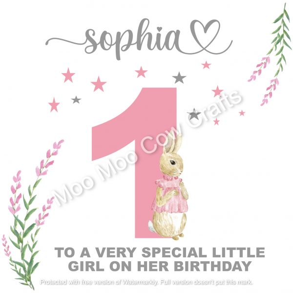 number one in pink and rabbit