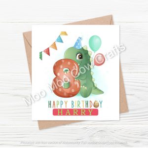 number 8 and dinosaur