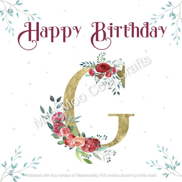 letter g with text