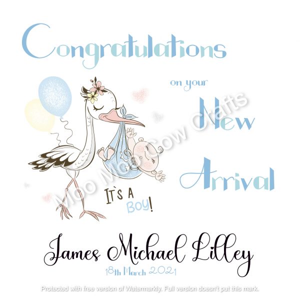 cute stork with clipart baby