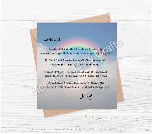 rainbow with text