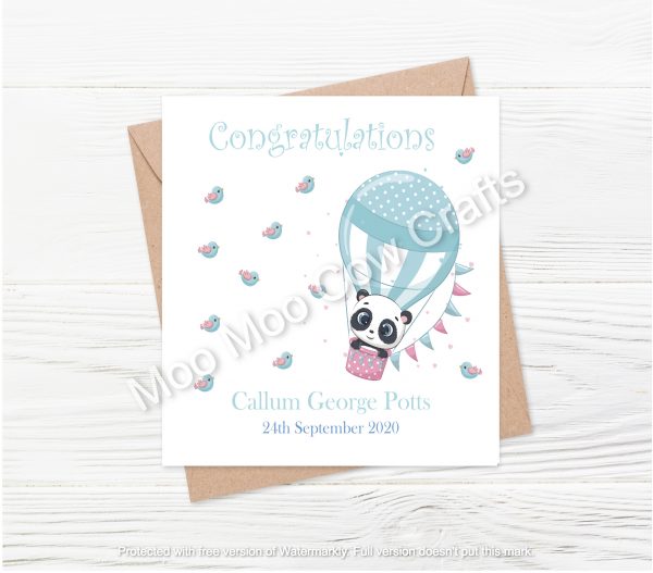 hot air balloon panda cartoon style