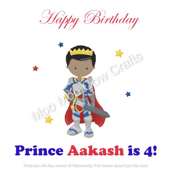 prince with crown and sword