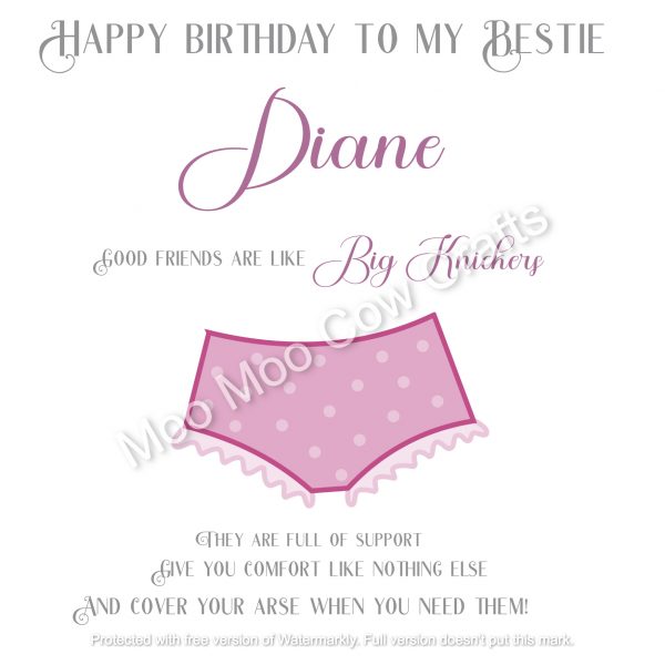 big pink knickers on white background