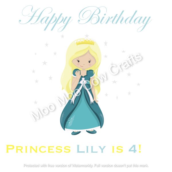princess with blonde hair waving