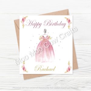 pink lady with flowers