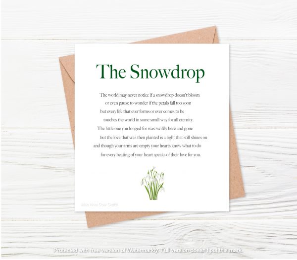 card with text and envelope