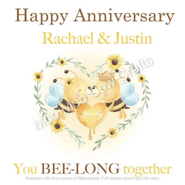 kissing bumblebees on white background