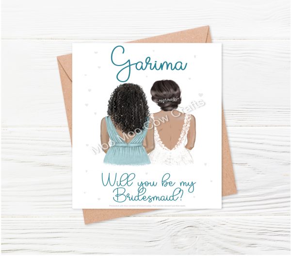 two ladies in bridal attire on white background