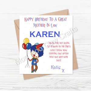 clown with balloons and text on white background