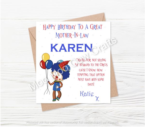 clown with balloons and text on white background