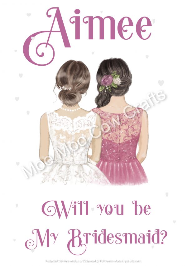 two ladies in wedding atire on white background