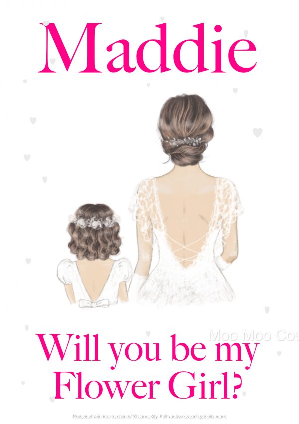 woman and child in bridal wear