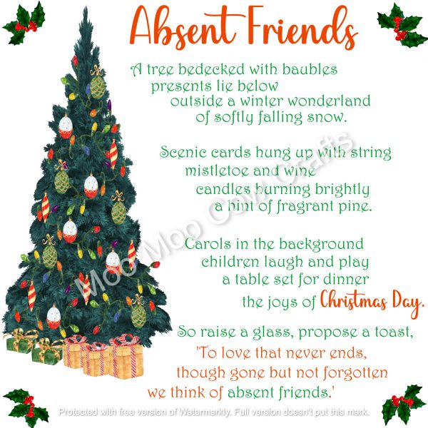 text and xmas tree on white background