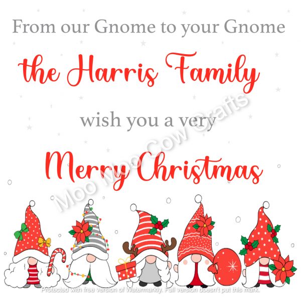 gnomes on white background with text