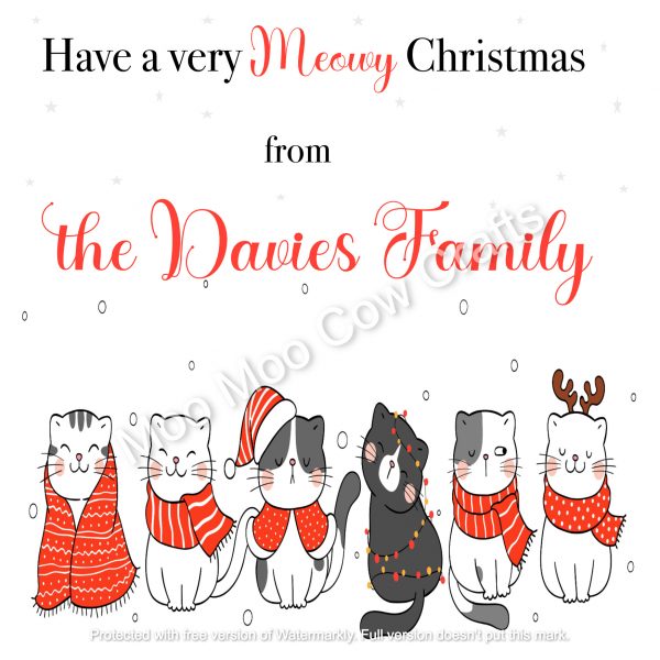 Have A Very Meowy Christmas - Personalised Card - Image 2
