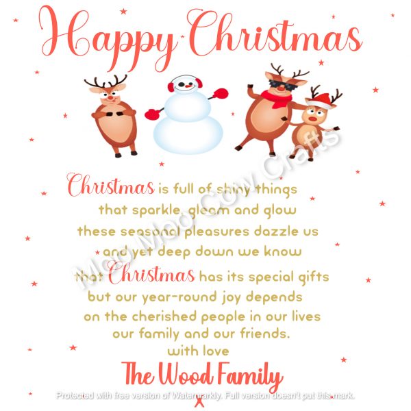 Family & Friends Personalised Poem Christmas Card - - Image 2