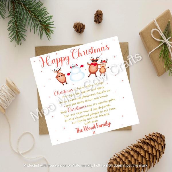 text and clipart snow characters with pine cones and christmas theme