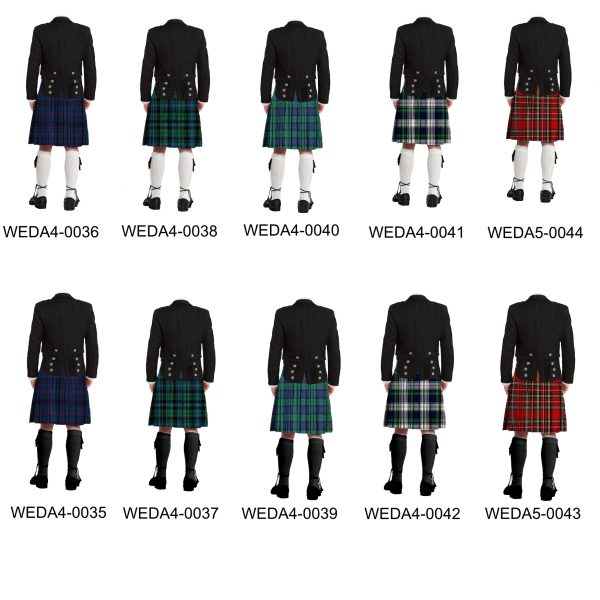 men in different kilts