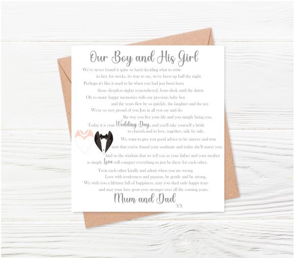 text with brown card on wooden background
