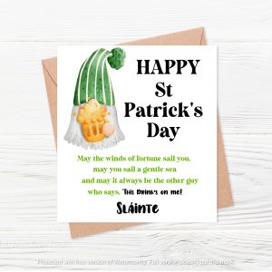 irish gnome on white background