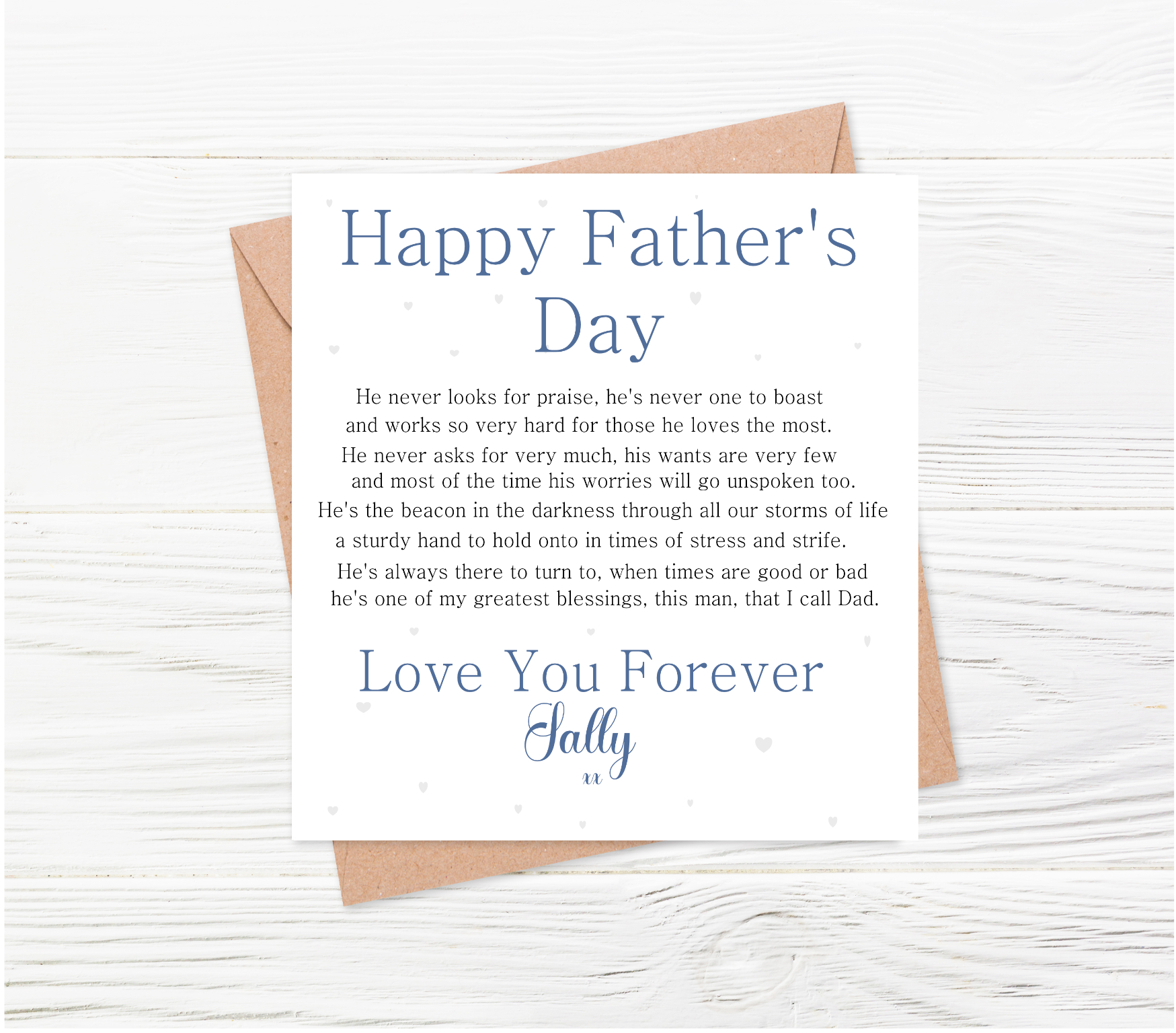 text on white background with envelope