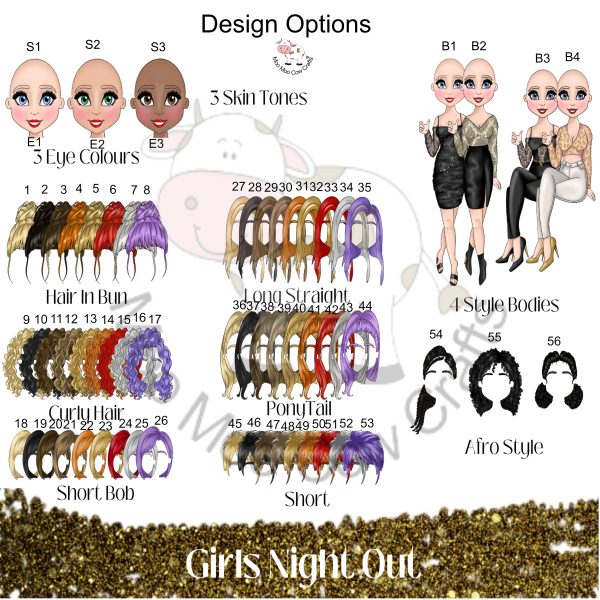 Clipart images of girl and hair