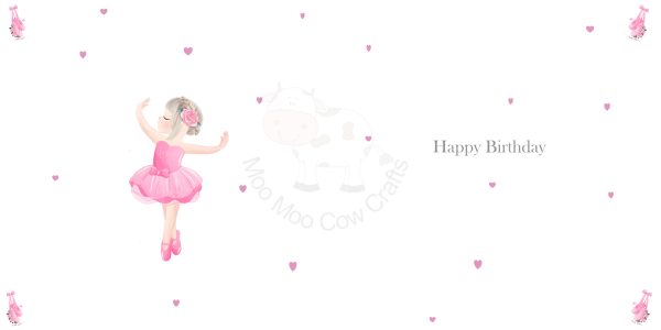 pink ballerina on white background
