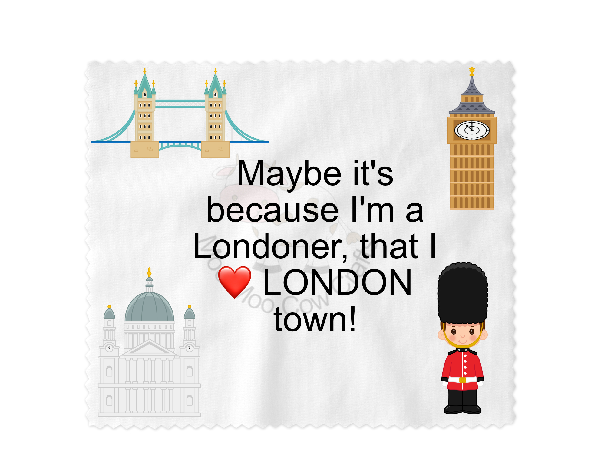 London icons with text on white background