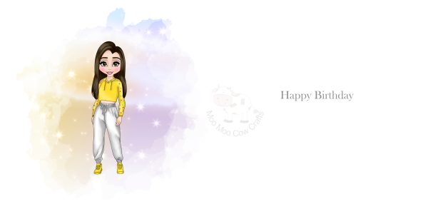 inside card with girl clipart