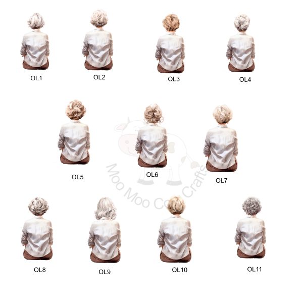 multiple images of women with their back facing