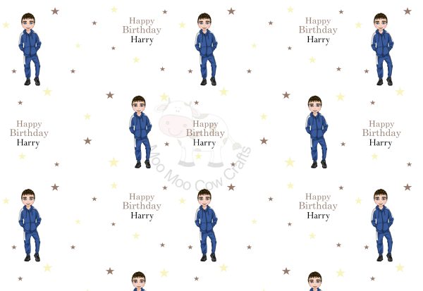 white background with young boy in bue tracksuit clipart