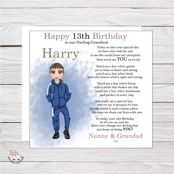 boy i8n trracksuit clipart with tet on wooden background