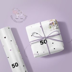 gift box wrapped on a purple background