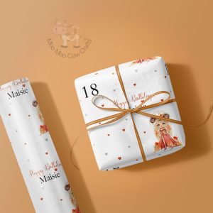 gift box on orange background