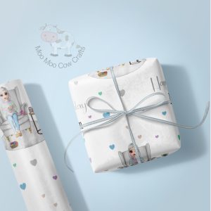 gift box with blue background