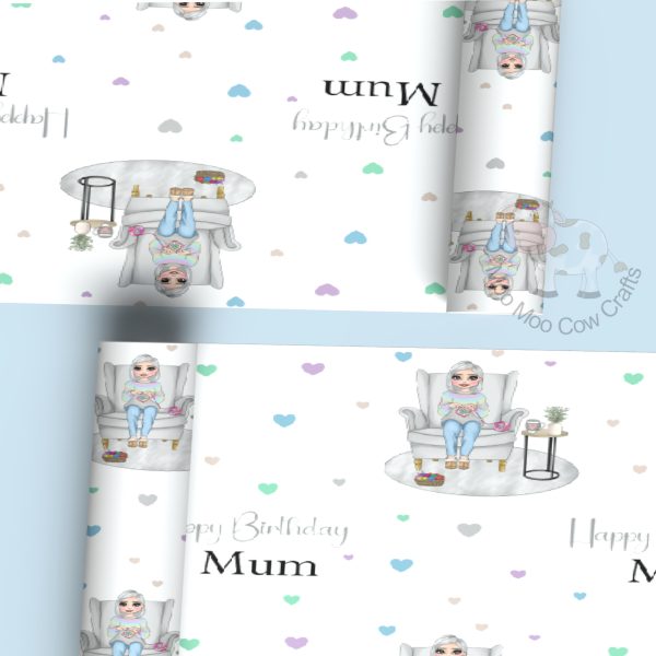 two nrolls of gift wrap