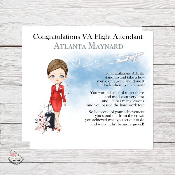 virgin cabin crew clipart on wooden background