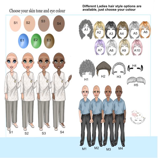 choice sheet of clipart of elderly couple