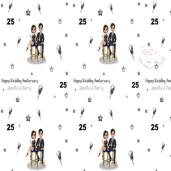 clipart images of silver wedding people
