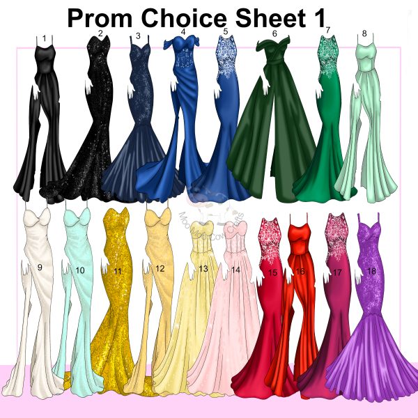various clipart dresses