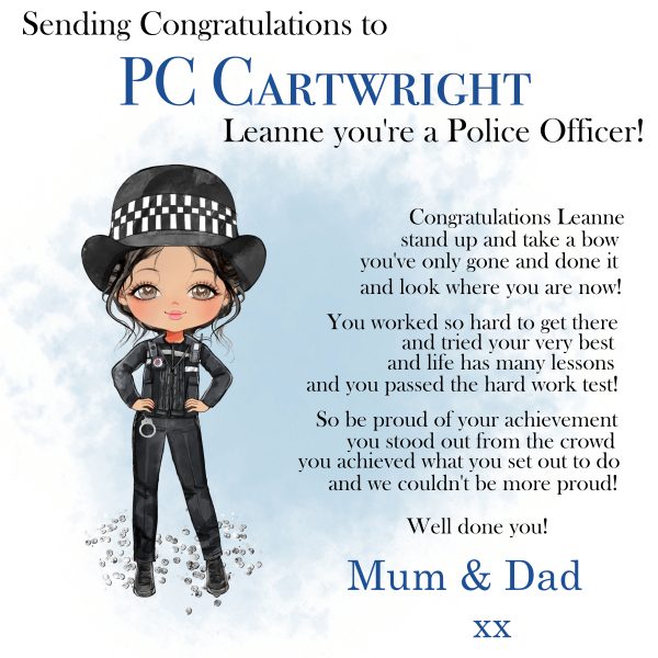 clipart police officer with text on white background