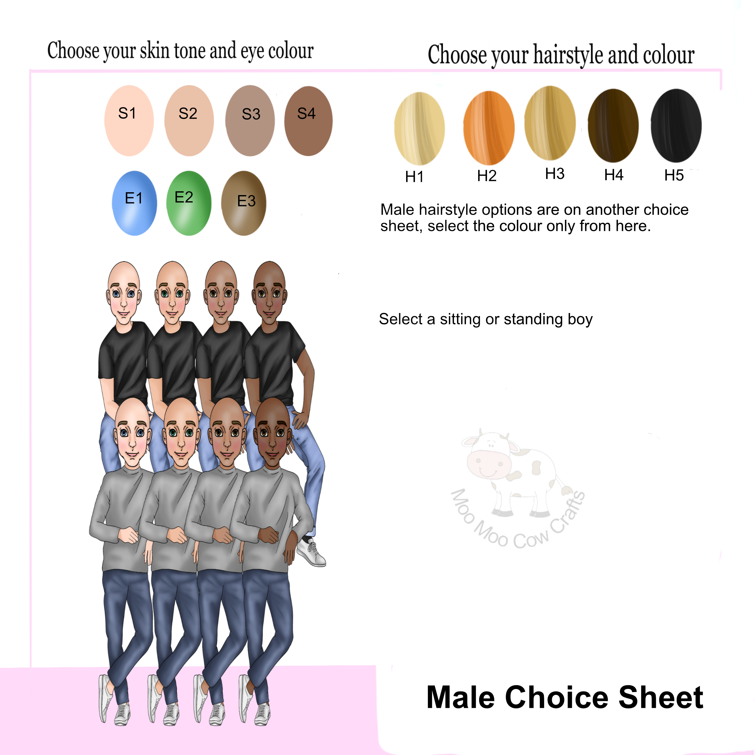 multiple clipart images of boys