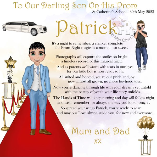 clipart of boy on a red carpet and a limo