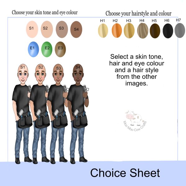 clip art images of a male hairdresser