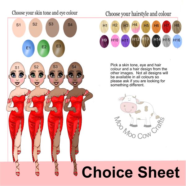 multiple choice of clip art images of a woman