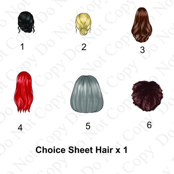 multiple images of clip art hair