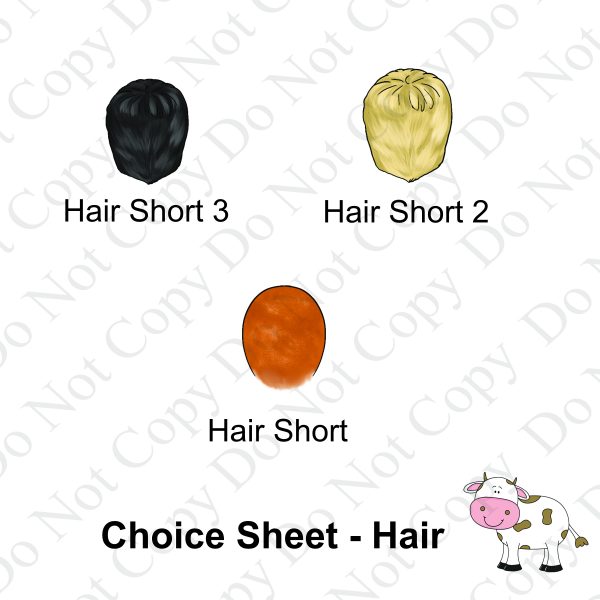 hair options for a graduation card