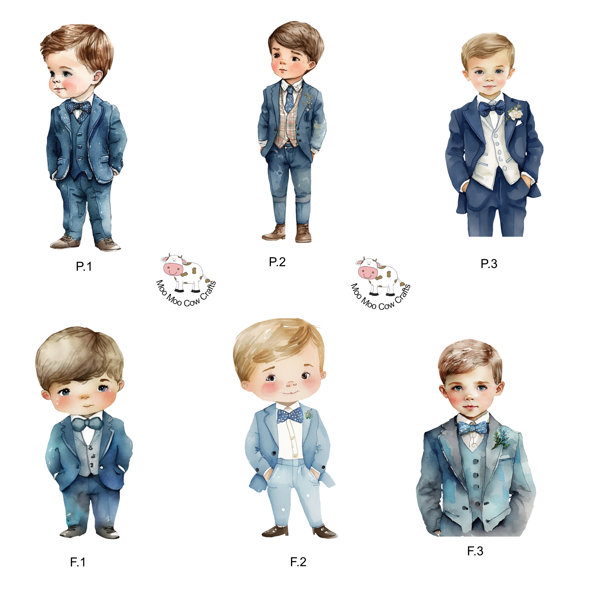 multiple clip art images of a young boy.