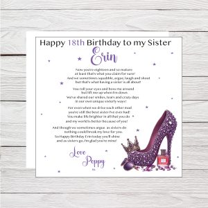 wooden background with clip art image of purple shoes, purple stars and text - it's a birthday card